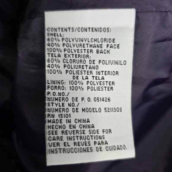 Womens Purple CS Signature Jacket Button Front Polyurethane Polyester Size L - Picture 4 of 8